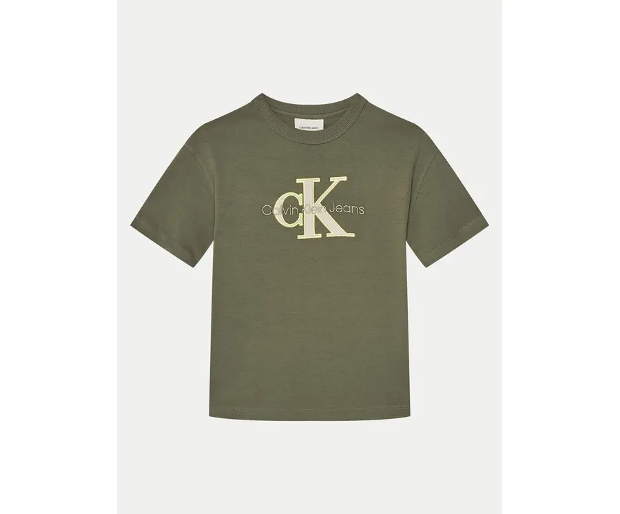 obrazek 1 Calvin Klein Jeans T-Shirt IB0IB02361 Zielony Regular Fit