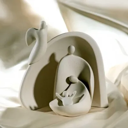 Picture Decorative ceramic figurine - Bethlehem nativity scene