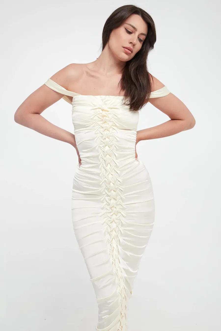 obrazek 1 Sukienka marszczona PATRIZIA PEPE Patrizia Pepe