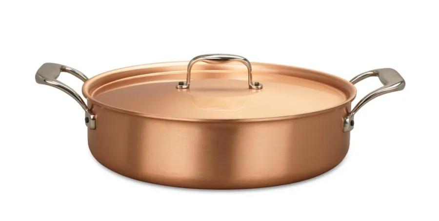 obrazek 4 Niski miedziany garnek do casserole 28 cm do zapiekania