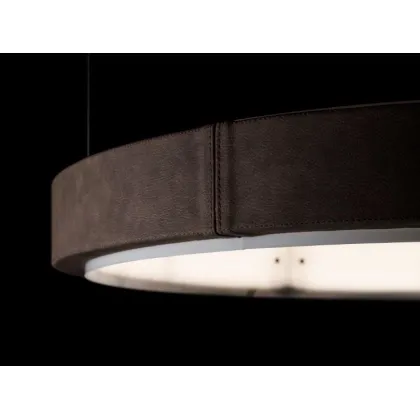 Zdjęcie Lampa sufitowa w formie pierścienia pokrytego ekoskórą ze światłem LED wewnątrz - Il Paralume Marina