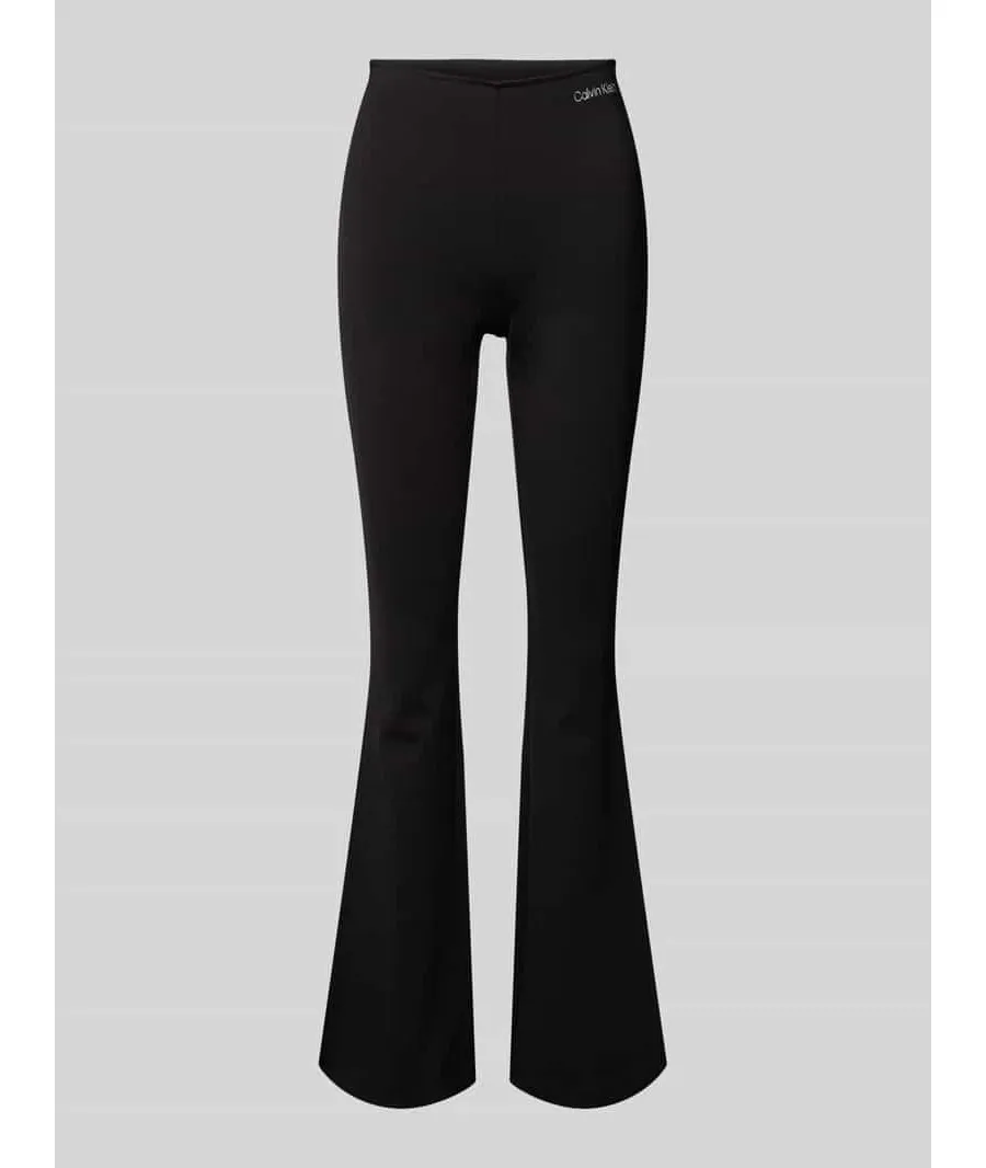 obrazek 1 Legginsy rozkloszowane z wyhatowanym logo model ‘MILANO’