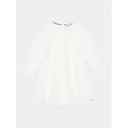 Zdjęcie Tommy Hilfiger Sukienka codzienna Anglaise KG0KG07779 D Biały Regular Fit