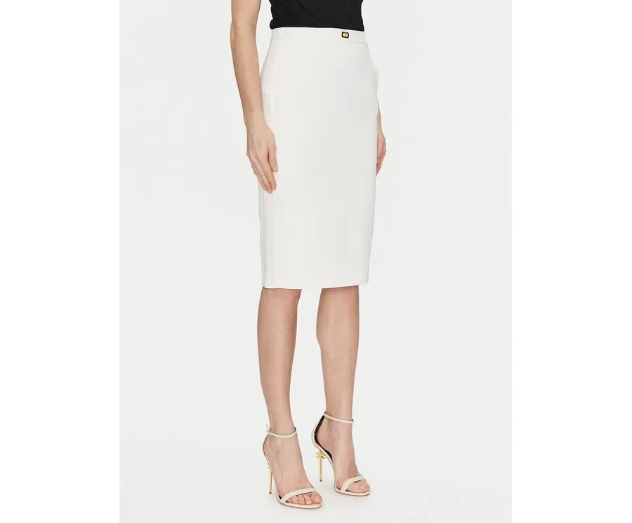 obrazek 1 Elisabetta Franchi Spódnica ołówkowa GO-099-51E2-V260 Biały Regular Fit