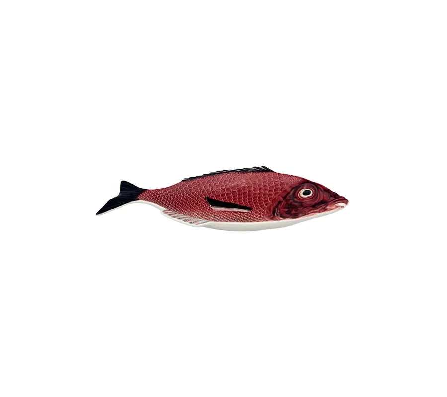 obrazek 1 Wiejski talerz rybny 42 cm wykonany z ceramiki - Bordallo Pinheiro