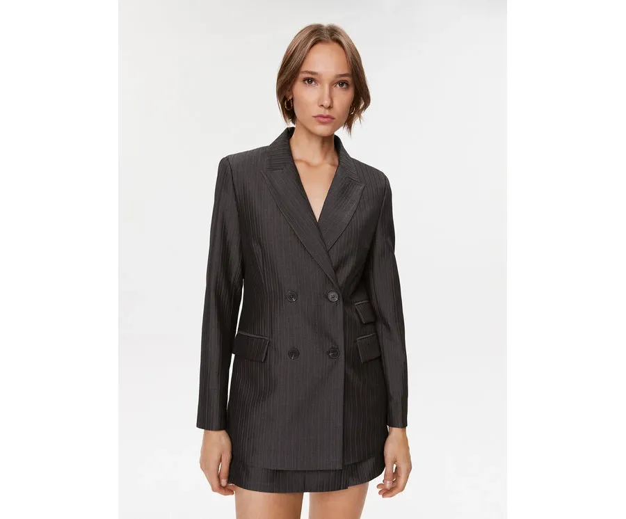 obrazek 1 Bruuns Bazaar Marynarka Need Linda BBW3544 Szary Regular Fit