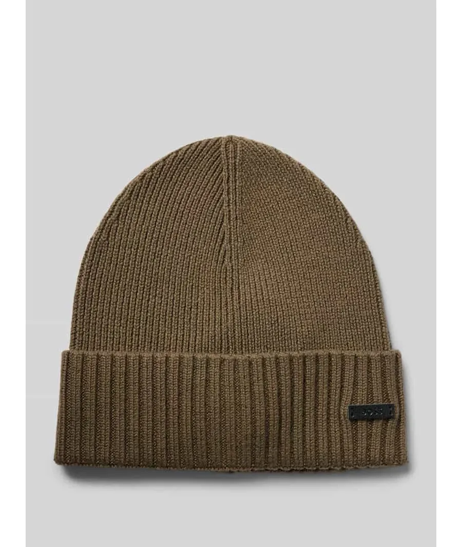 obrazek 1 Czapka beanie z naszywką z logo model ‘Fati’