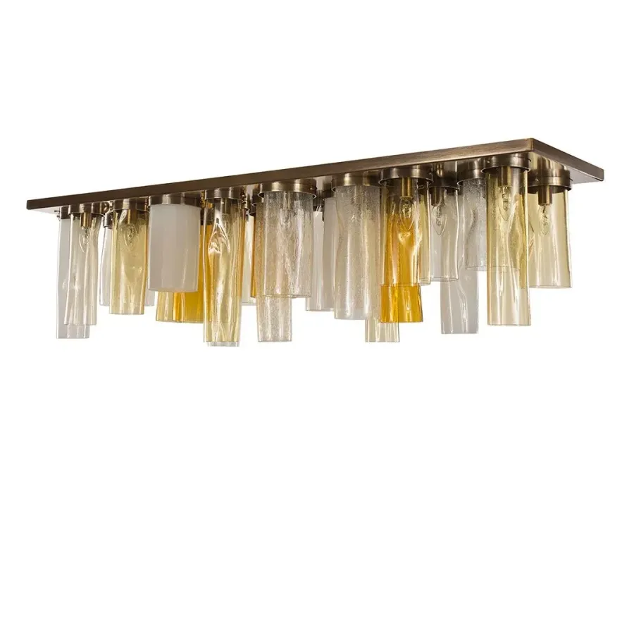 obrazek 2 Elegancka szklana lampa sufitowa - wykonana ręcznie ze szkła murano prosto z Włoch
