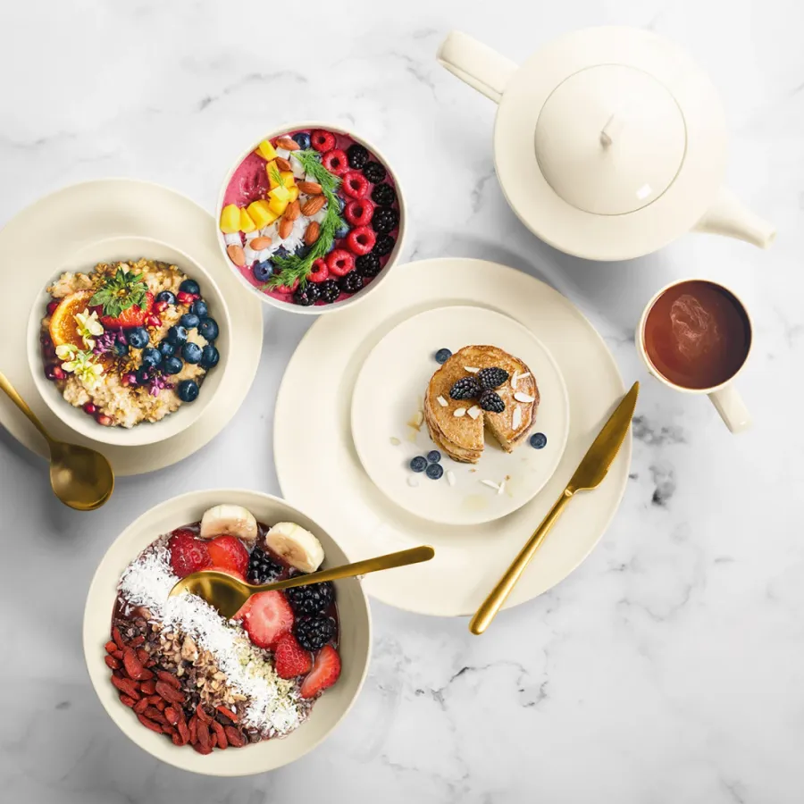 obrazek 3 Luksusowy porcelanowy talerzyk do jajek w kolorze kremowym - Seltmann Weiden