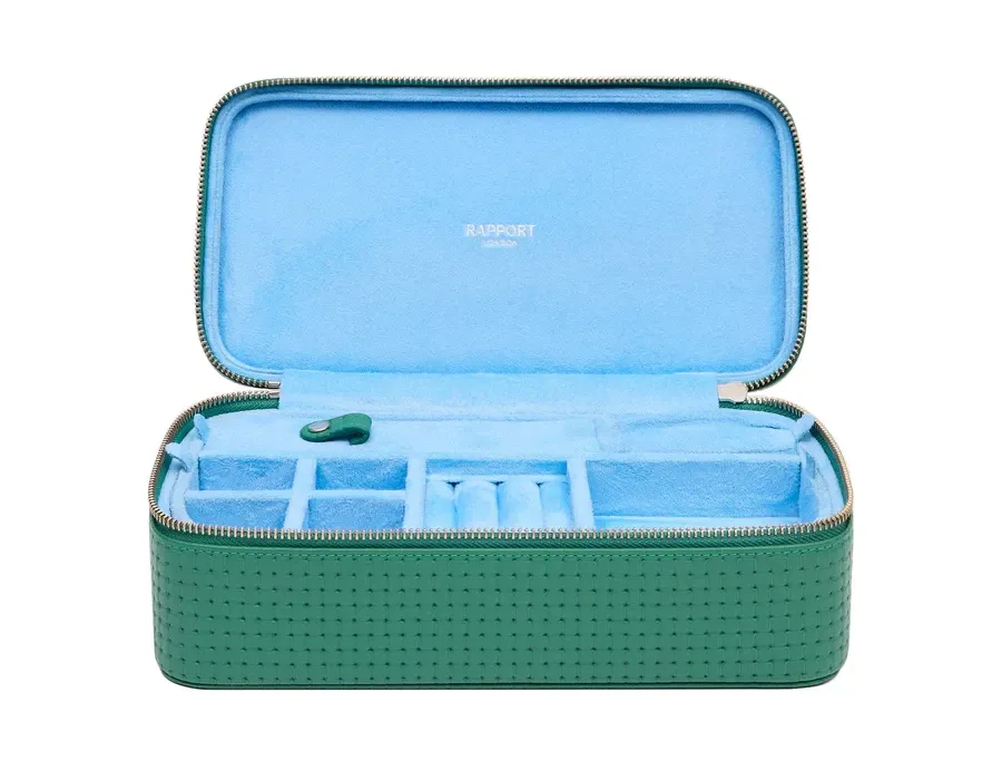 obrazek 1 Pudło na biżuterię z plecionej skóry