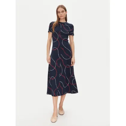 Zdjęcie Tommy Hilfiger Sukienka codzienna Modern F&F Midi Dress WW0WW44547 Granatowy Regular Fit