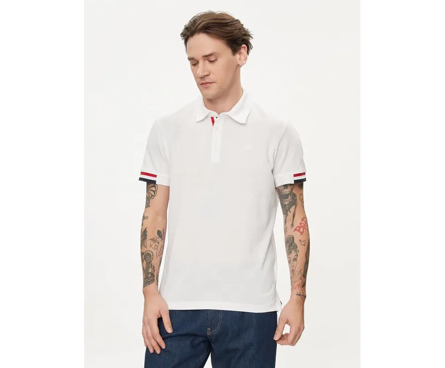 obrazek 1 Geox Polo M4510L T2649 F1492 Biały Regular Fit