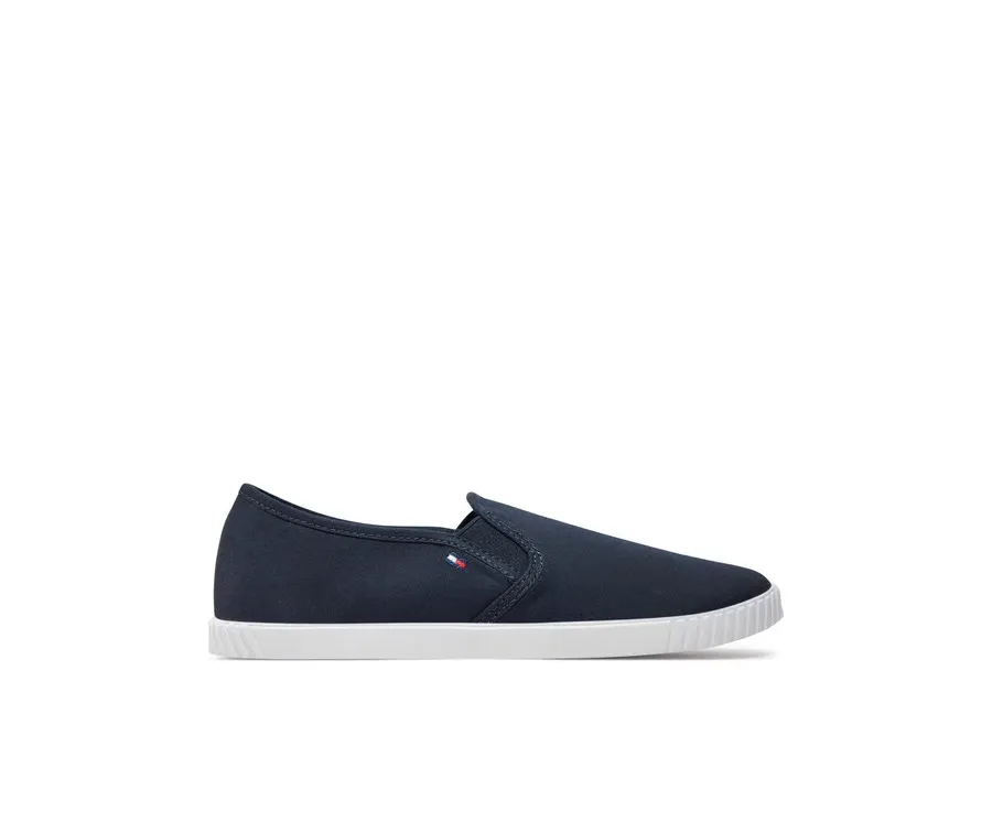 obrazek 1 Tommy Hilfiger Tenisówki Canvas Slip-On Sneaker FW0FW07806 Granatowy