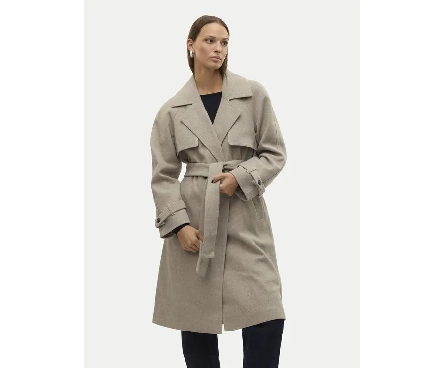 obrazek 1 Vero Moda Płaszcz przejściowy Pop Miley 10319995 Beżowy Regular Fit