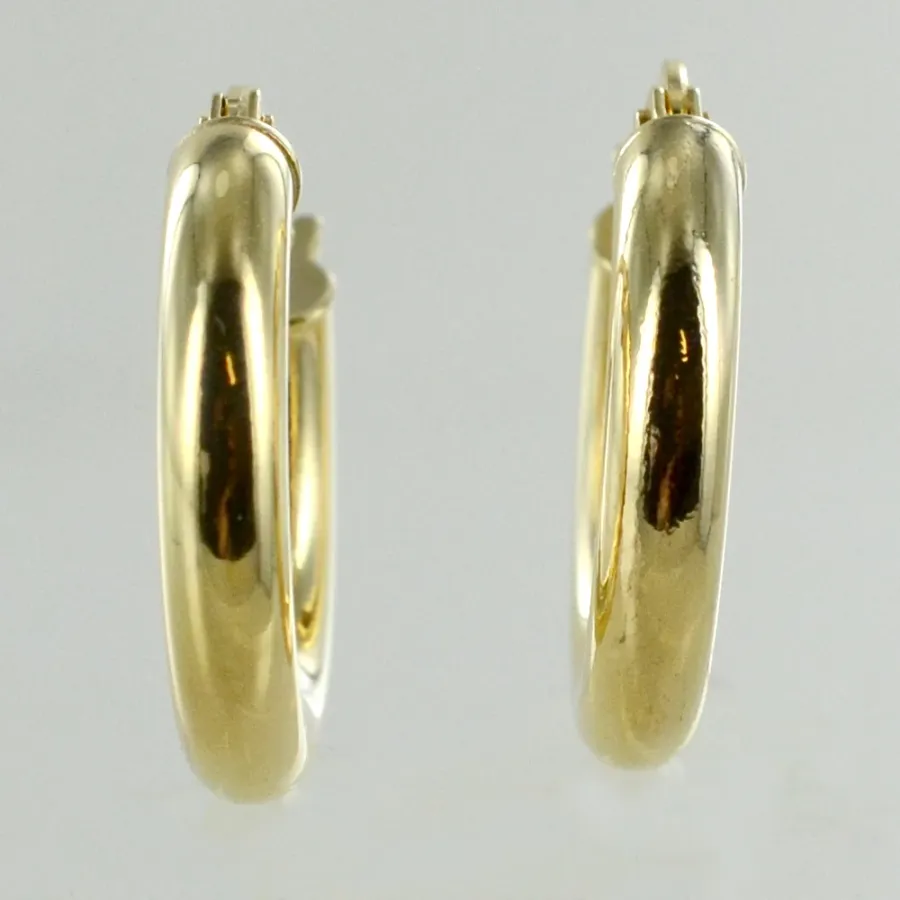 obrazek 4 Włoskie małe kolczyki okrągłe z żółtego złota