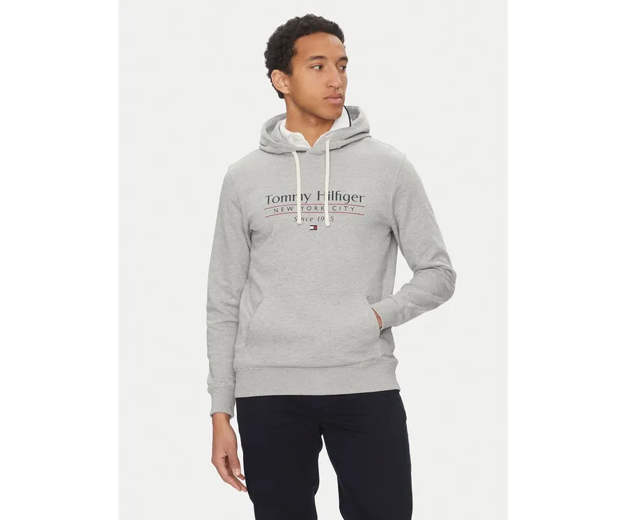 obrazek 1 Tommy Hilfiger Bluza Center Stack MW0MW38672 Szary Regular Fit