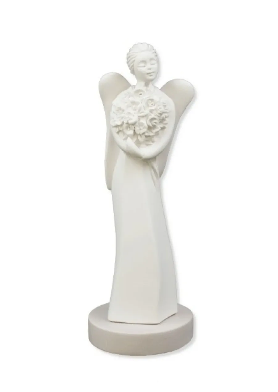 obrazek 1 Niepowtarzalna rzeźba przedstawiająca anioła z kwiatami