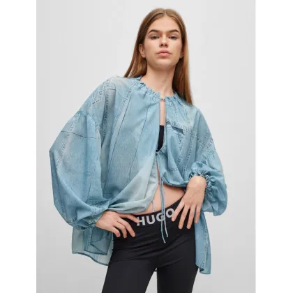 Zdjęcie Hugo Bluzka 50488558 Niebieski Oversize HUGO