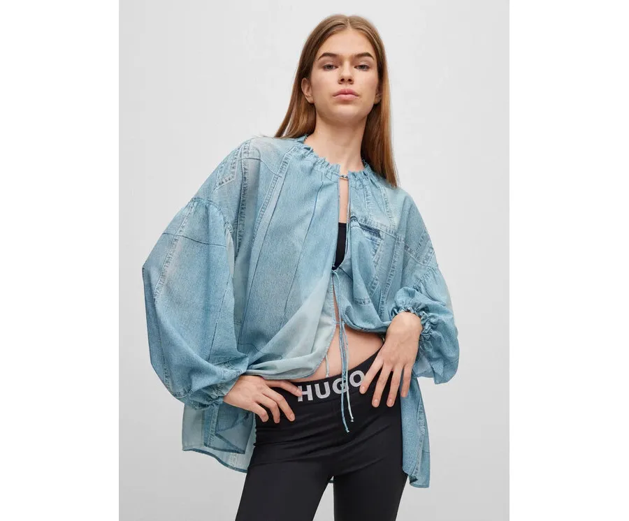 obrazek 1 Hugo Bluzka 50488558 Niebieski Oversize HUGO