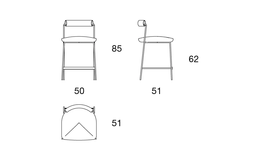 obrazek 4 Elegancki stołek kuchenny w stylu minimalistycznym
