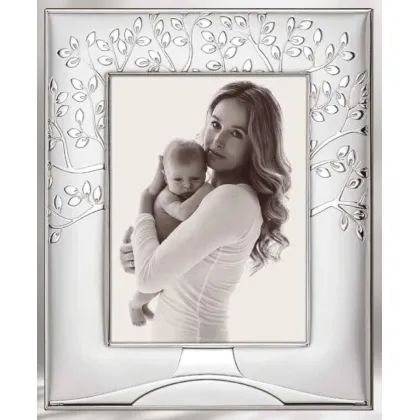 Picture Silver photo frame 9x13 cm decorated with a tree motif