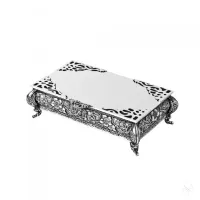 Picture Beautifully decorated silver spice box Chiseled - Zaramella Argenti
