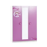 Picture A practical three-door wardrobe with a princess motif for a girl's room - Cilek