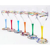 Zdjęcie Włoski komplet 6 kryształowych kieliszków z serii Jazz