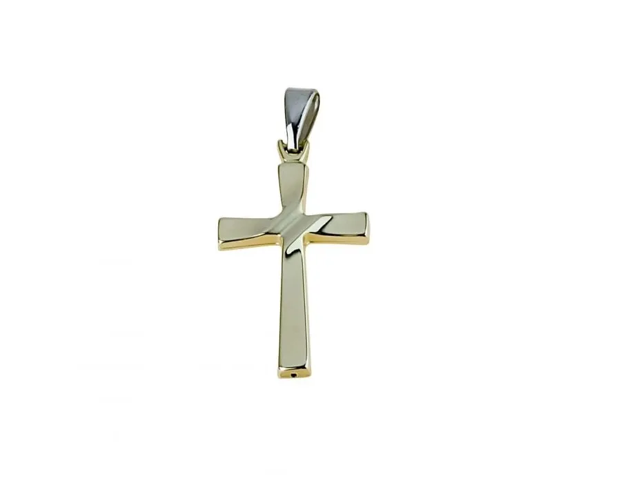 obrazek 1 Włoski złoty Krzyż dla mężczyzn 30x20mm