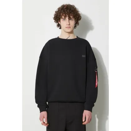 Zdjęcie Alpha Industries bluza Essentials RL męska kolor czarny gładka 146303