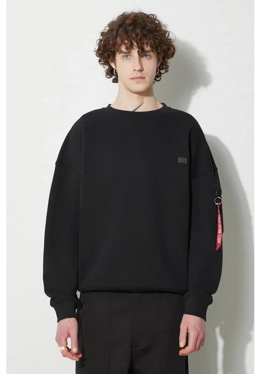 obrazek 1 Alpha Industries bluza Essentials RL męska kolor czarny gładka 146303