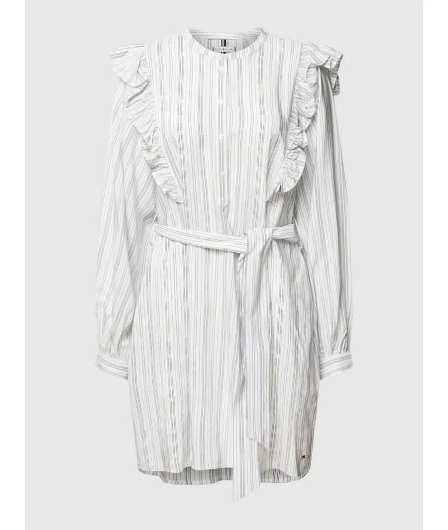 obrazek 1 Sukienka koszulowa z falbanami model ‘VIS STRIPE SHORT FRILL’