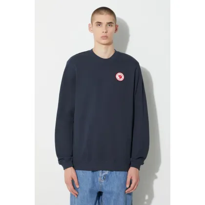 Zdjęcie Fjallraven bluza bawełniana 1960 Logo męska kolor granatowy gładka