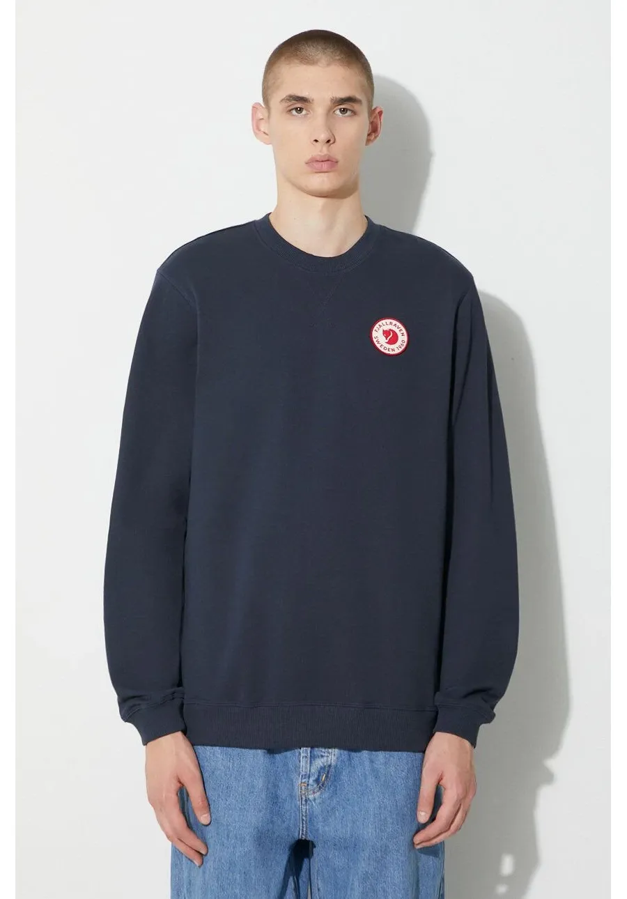 obrazek 1 Fjallraven bluza bawełniana 1960 Logo męska kolor granatowy gładka
