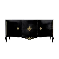 Picture Black baroque chest of drawers