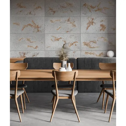 Zdjęcie 30x60 cm DS - (jasny popiel, złote kruszywo) - płyta beton architektoniczny ultralekka