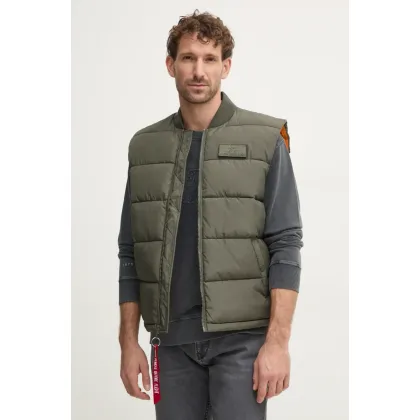 Zdjęcie Alpha Industries bezrękawnik Puffer Vest męski kolor zielony przejściowy 118109.142-ZIELONY