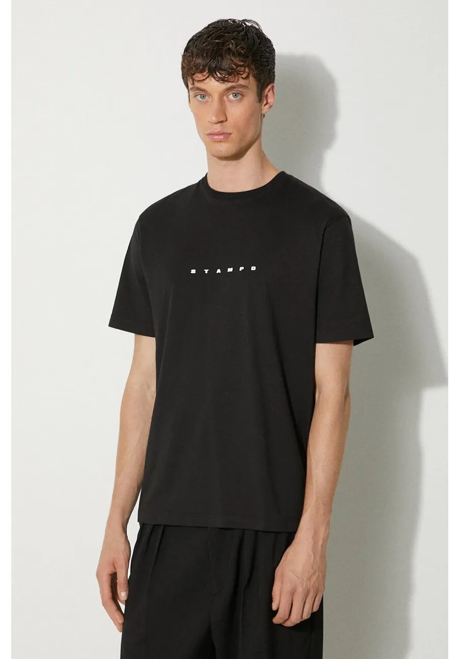 obrazek 1 STAMPD t-shirt bawełniany męski kolor czarny z nadrukiem