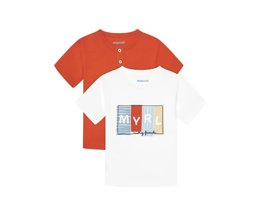 obrazek 1 Mayoral Komplet 2 t-shirtów 1060 Kolorowy Regular Fit