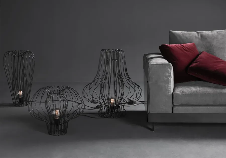 obrazek 7 Lampa z cienkich stalowych drutów w nowoczesnym stylu 45cm - Colico