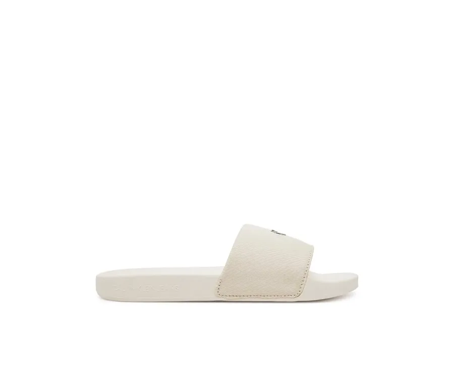 obrazek 1 Calvin Klein Jeans Klapki Slide Monogram Hardware YW0YW01713 Écru