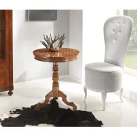 Zdjęcie Zjawiskowy okrągły stolik kawowy z rombami w stylu antycznym