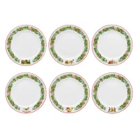 Zdjęcie Zestaw 6 talerzy obiadowych z porcelany ze świątecznej kolekcji Christmas Magic - Vista Alegre