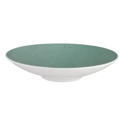 Zdjęcie Duża okrągła miska z porcelany 26 cm w wyjątkowym turkusowym kolorze - Seltmann Weiden