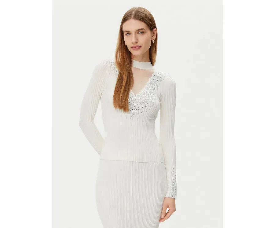 obrazek 1 Guess Sweter W5RR15 Z2Y50 Écru Regular Fit