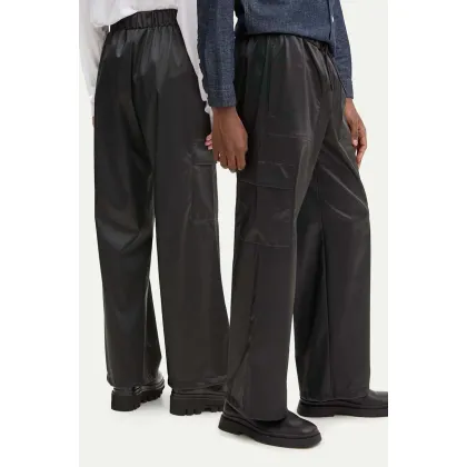 Zdjęcie Rains spodnie Cargo Rain Pants Wide W3 kolor czarny szerokie high waist 18990-84