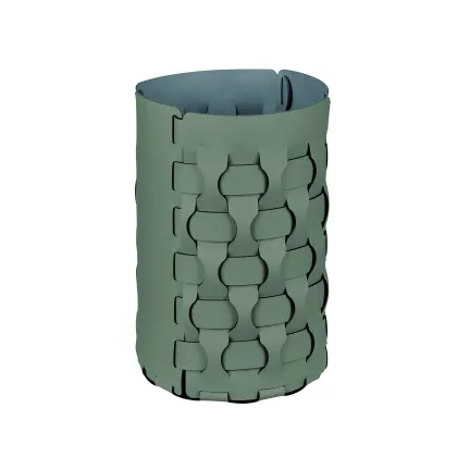 Picture A unique Dubai basket Ø22хH35 cm made of eucalyptus leather