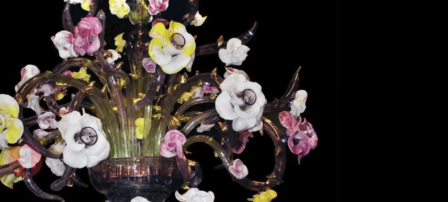 obrazek 3 Wyjątkowy kwiatowy żyrandol ze szkła Murano - Vetreria Artistica Rosa