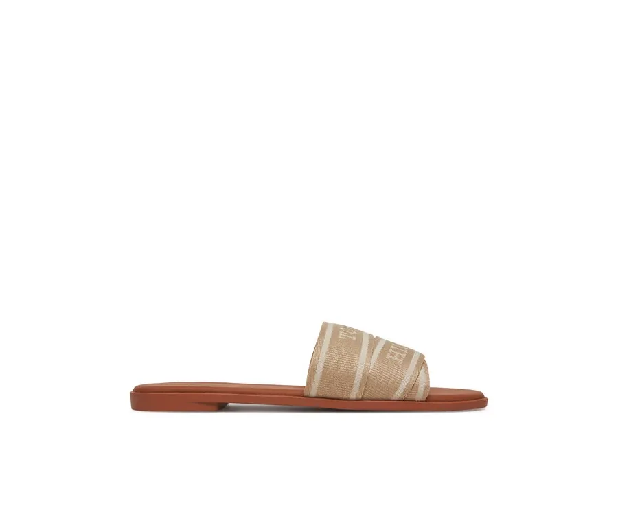 obrazek 1 Tommy Hilfiger Klapki Webbing Mule FW0FW08421 Beżowy