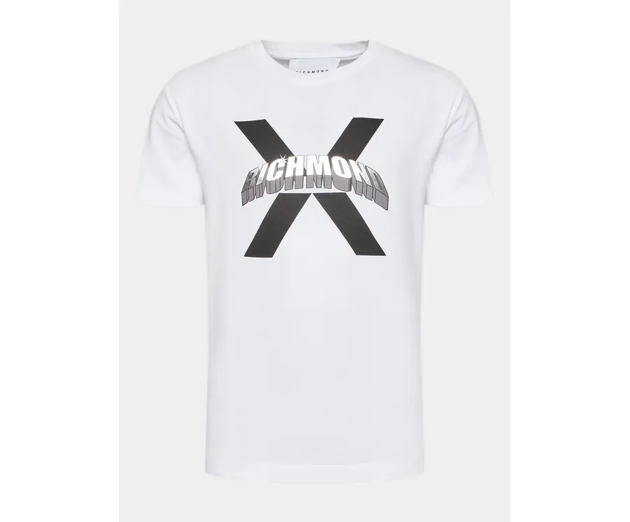 obrazek 1 Richmond X T-Shirt UMA23007TS Biały Regular Fit